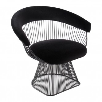 Platner Berjer Siyah Sandalye