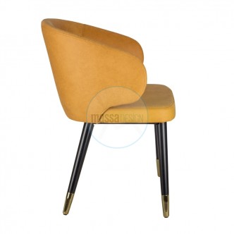 Lena Gold Mini Berjer Sandalye