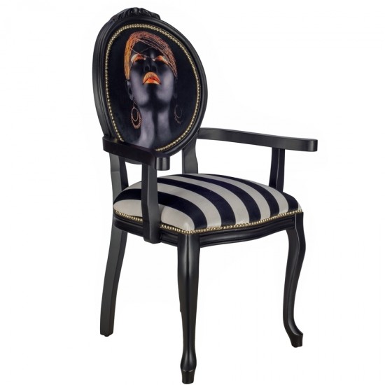 Manolya Kollu Kapitoeli  Oymalı Lükens Sandalye