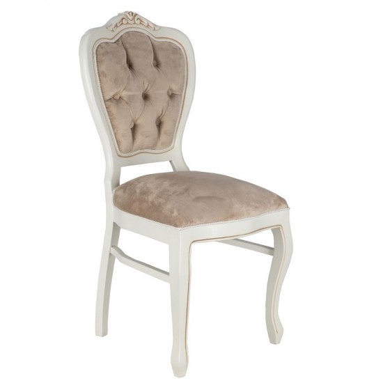 Rome Oymalı Kapitone  Rustik  Sandalye