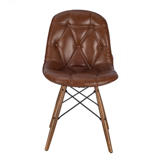 Pural Deri Kaplama Kapitoneli Sandalye 