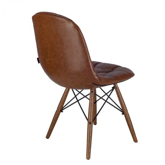 Pural Deri Kaplama Kapitoneli Sandalye 