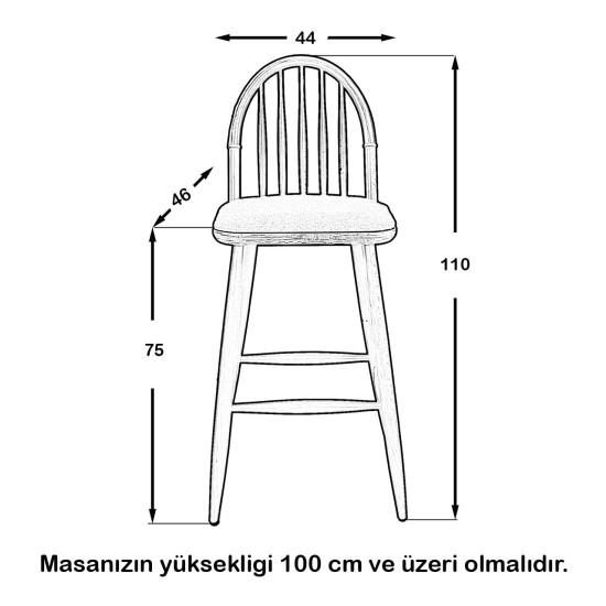 Ercol Ahşap Bar Sandalye