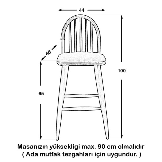 Ercol Ahşap Bar Sandalye