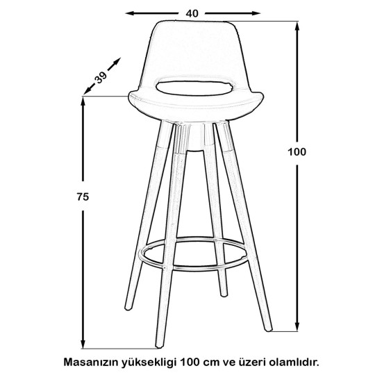 Modüs Döner Bar Sandalyesi