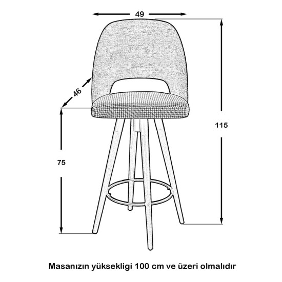 Sany Döner Bar Sandalyesi