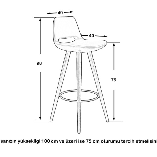 Modüs Krom Bar Sandalyesi