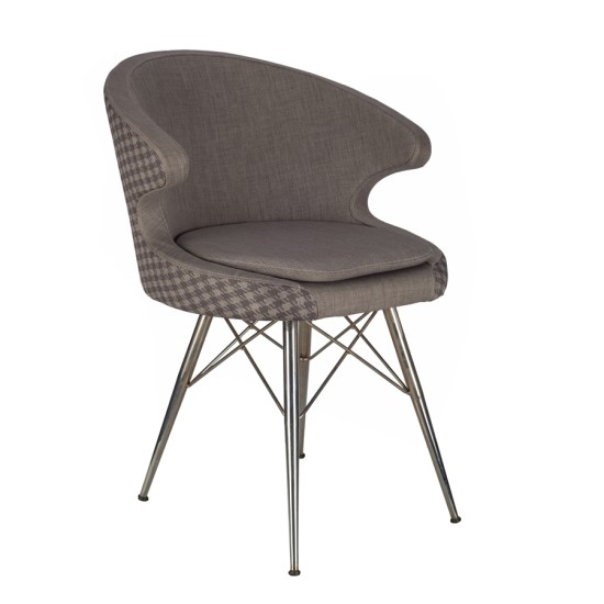 Koket Mini Berjer Sandalye Krom