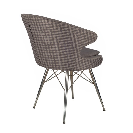 Koket Mini Berjer Sandalye Krom