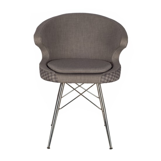 Koket Mini Berjer Sandalye Krom