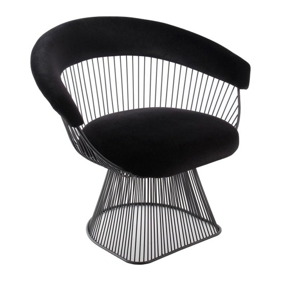 Platner Berjer Siyah Sandalye