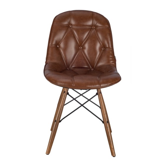 Pural Deri Kaplama Kapitoneli Sandalye