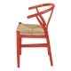 Danish Wishbone Sandalye Hasır Kırmızı