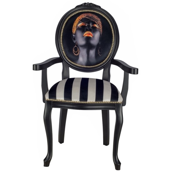 Manolya Kollu Kapitoeli  Oymalı Lükens Sandalye